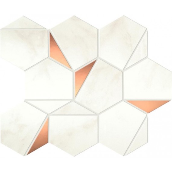 Мозаика A4WT Marvel Calacatta Delicato Gold Hex Shiny 25,1x29