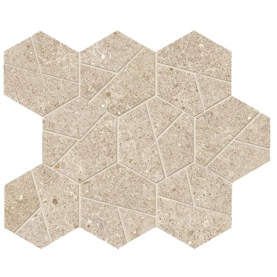 Мозаика A7CV Boost Stone Cream Mosaico Hex 25x28,5