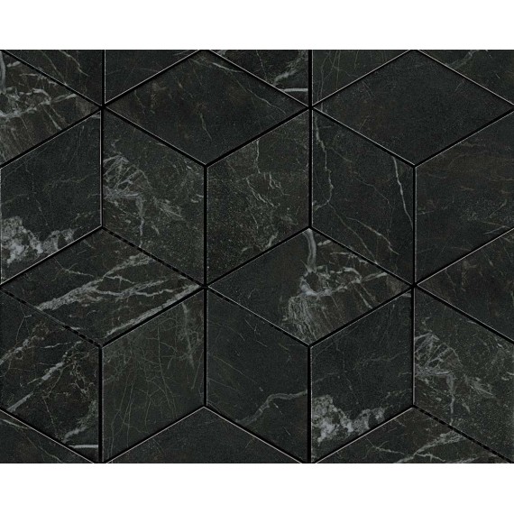 Мозаика ADVP Marvel Noir St.Laurent Mos. Esagono Lapp 30х35