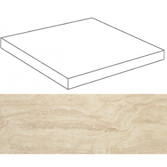 Ступени ADXU Marvel Travertino Alabastrino Scalino Angolare DX 33x33