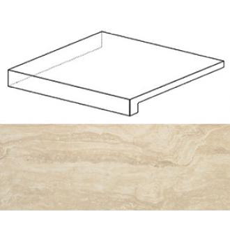 ADXV Marvel Travertino Alabastrino Scalino Angolare SX 33x33