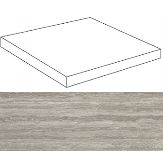 ADXW Marvel Travertino Silver Scalino Angolare DX 33x33