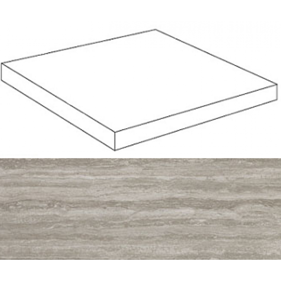 Ступени ADXW Marvel Travertino Silver Scalino Angolare DX 33x33