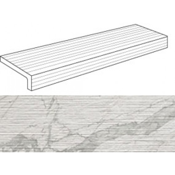 Ступени ADYD Marvel Statuario Select Elemento L Strutturato 60x15xH4
