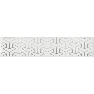 AD/A569/6397 Плитка Бордюр Ломбардиа белый 25*5.4