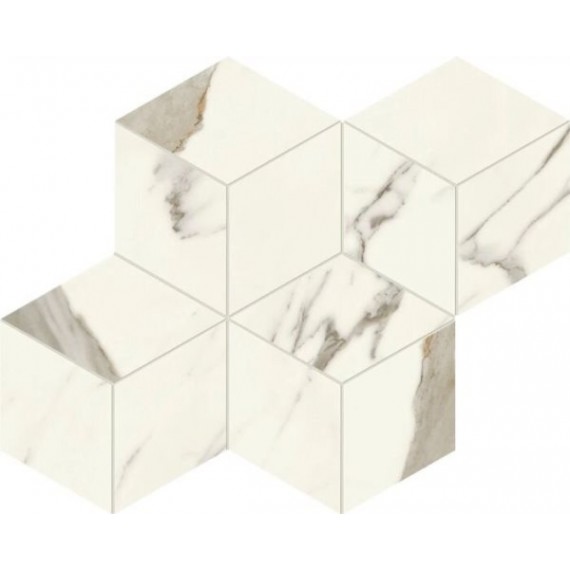Керамогранит AF8M Marvel Calacatta Sublime Mosaico Esagono Silk 30x35