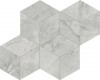 AF8O Marvel Grey Cloud Mosaico Esagono Silk 30x35