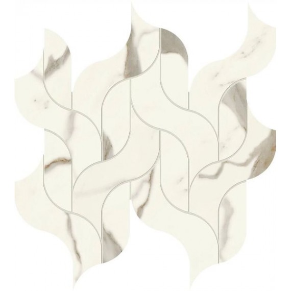 Керамогранит AF8S Marvel Calacatta Sublime Mosaico Waterfall Lappato 30,5x27,7