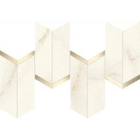 AF8W Marvel Calacatta Apuano Mosaico Chevron Lappato 19,2x46,3
