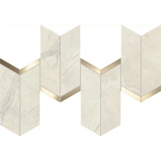 AF8Y Marvel Calacatta Perla Mosaico Chevron Lappato 19,2x46,3