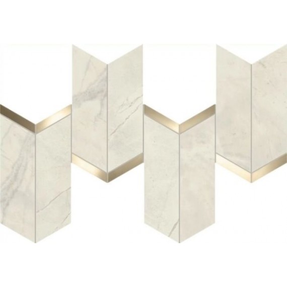 Керамогранит AF8Y Marvel Calacatta Perla Mosaico Chevron Lappato 19,2x46,3