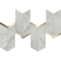 AF8Z Marvel Grey Cloud  Mosaico Chevron Lappato 19,2x46,3