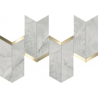 AF8Z Marvel Grey Cloud  Mosaico Chevron Lappato 19,2x46,3