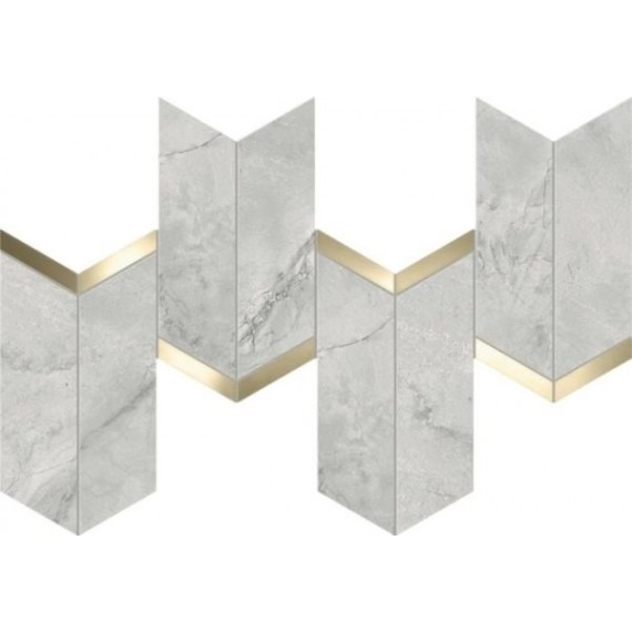 Керамогранит AF8Z Marvel Grey Cloud  Mosaico Chevron Lappato 19,2x46,3