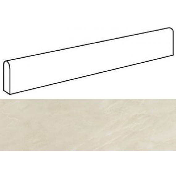 Керамогранит AFBF Marvel Imperial White Battiscopa Lappato 7.2x60