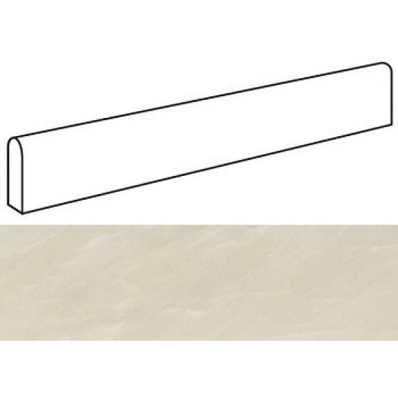 Керамогранит AFBN Marvel Imperial White Battiscopa Digitale Matt 4.6x60