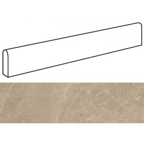 Керамогранит AFBO Marvel Elegant Sable Battiscopa Digitale Lappato 4.6x60