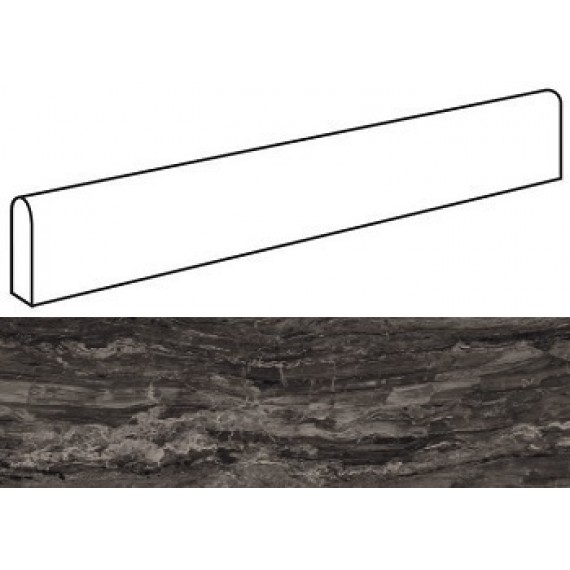 Керамогранит AFBQ Marvel Absolute Brown Battiscopa Digitale Lappato 4.6x60