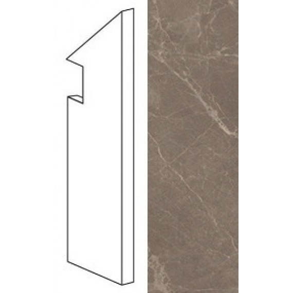 Керамогранит AFBV Marvel Gris Supreme Battiscopa Sag.DX 7.2x30