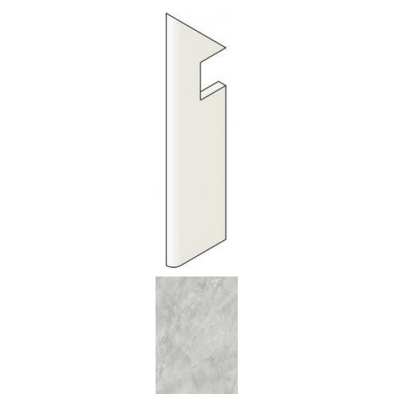Ступени AGG4 Marvel Grey Cloud Battiscopa Sag. Sx Lappato 7.2x30