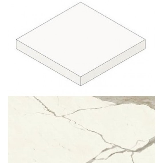 Ступени AGI9 Marvel Calacatta Sublime Scalino Angolare 33 Lappato 33x33
