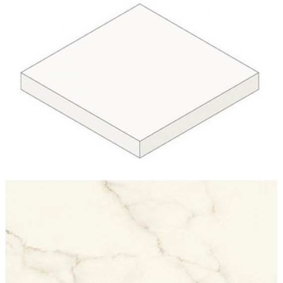 Ступени AGIZ Marvel Calacatta Apuano Scalino Angolare 33 Matt 33x33