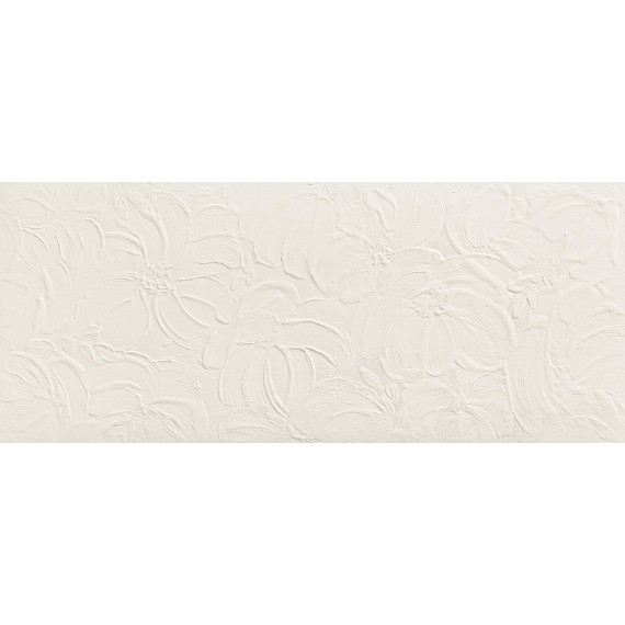 Керамическая плитка AHQV 3D Wall Plaster Bloom White 50x120