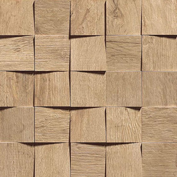 Керамогранит AMV0 Axi Golden Oak Mosaico 3D 35x35