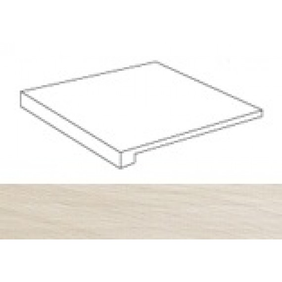 Ступени ANCV Etic Rovere Bianco Scalino Angolare SX 22.5x22.5