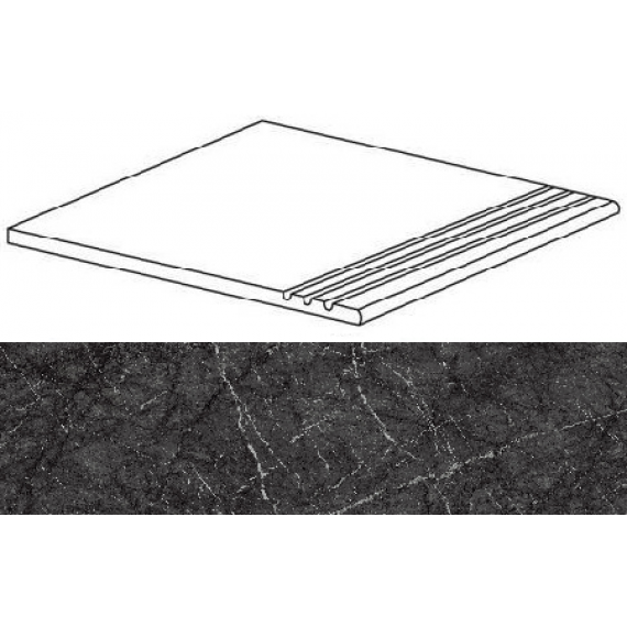 Ступени AO63 Marvel Grigio Intenso Gradino Lapp 37,5x75