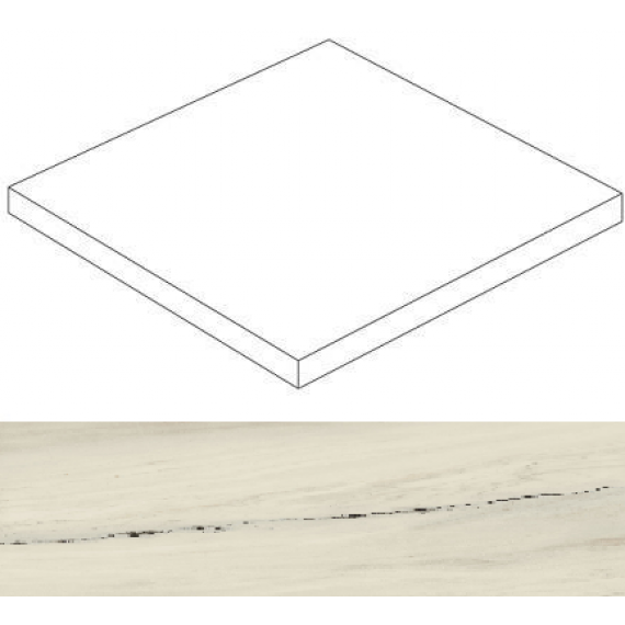 Ступени AO9T Marvel Bianco Fantastico Scalino Ang. SX 33x33