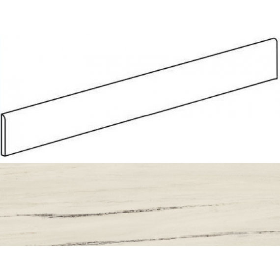 Керамогранит AOV6 Marvel Bianco Fantastico Battiscopa Matt 7,2x60