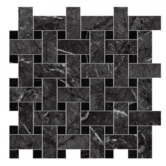 Мозаика AOVK Marvel Grigio Intenso Basket Weave Matt 30,5x30,5