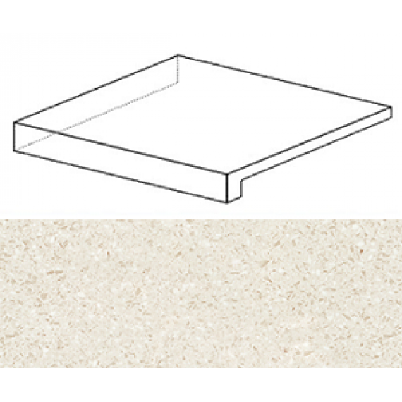 Ступени AS80 Marvel Terrazzo Cream Scalino Ang. Sx 33x33