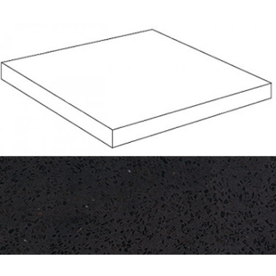Ступени AS82 Marvel Terrazzo Black Scalino Ang. Dx 33x33