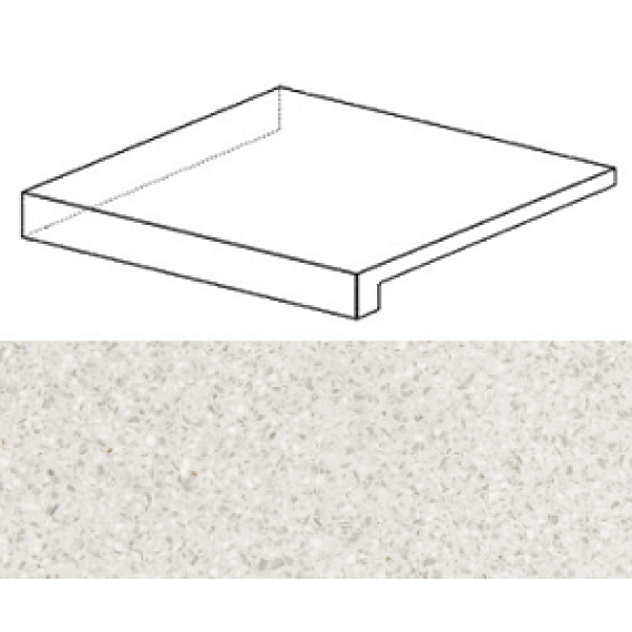 Ступени AS8Y Marvel Terrazzo White Scalino Ang. Sx 33x33