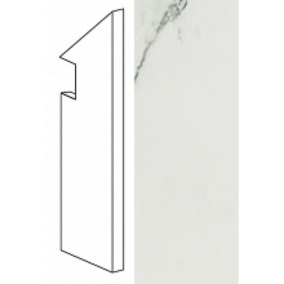 Керамогранит ASNC Marvel Calacatta Battiscopa Sag.DX 7,2x30