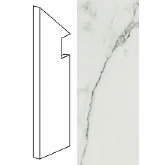 Керамогранит ASNI Marvel Calacatta Battiscopa Sag.SX 7,2x30