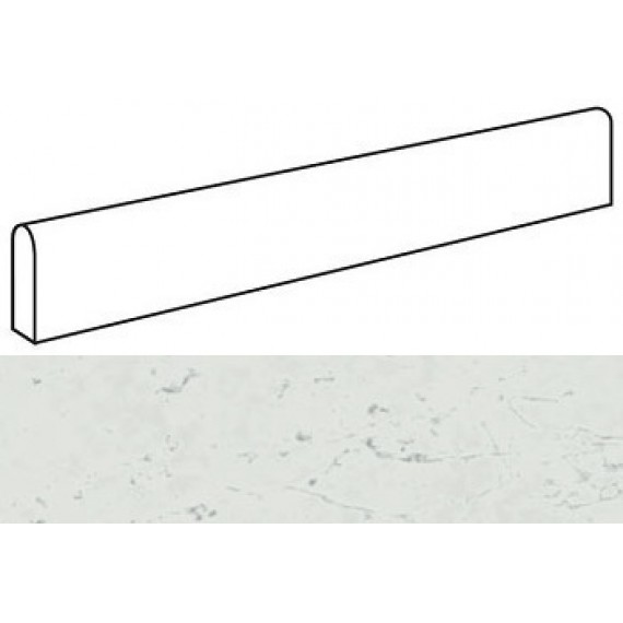 Керамогранит ATDH Marvel Carrara Pure Battiscopa Digitale Lapp 4.6x60