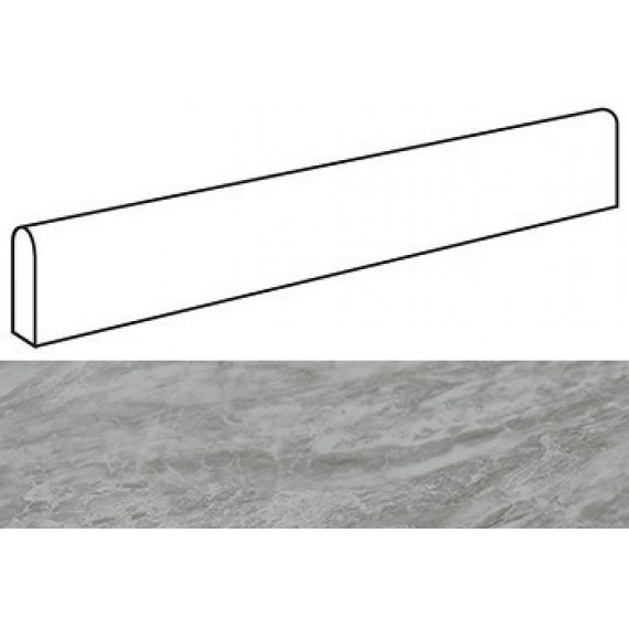 Керамогранит ATDL Marvel Bardiglio Grey Battiscopa Digitale Matt 4.6x60