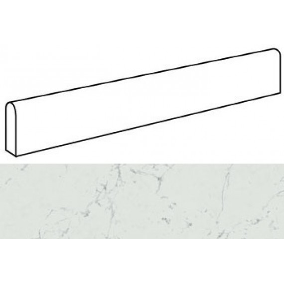 Керамогранит ATDW Marvel Carrara Pure Battiscopa Matt 7.2x60