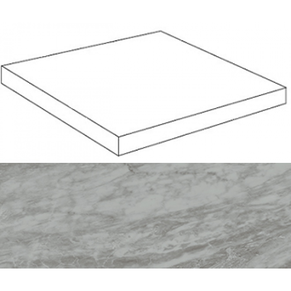 Ступени ATEG Marvel Bardiglio Grey Scalino Ang. Dx 33x33