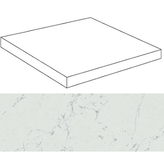 ATEH Marvel Carrara Pure Scalino Ang. Dx 33x33