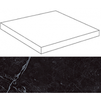 ATEI Marvel Nero Marquina Scalino Ang. Dx 33x33