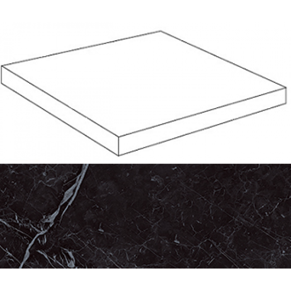 Ступени ATEI Marvel Nero Marquina Scalino Ang. Dx 33x33