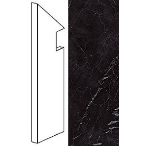 Керамогранит ATEN Marvel Nero Marquina Battiscopa Sag. SX 7.2x30