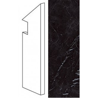 ATES Marvel Nero Marquina Battiscopa Sag. DX 7.2x30