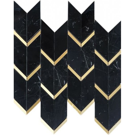 Мозаика ATLANTIDA BLACK 8mm 32.5x30.5