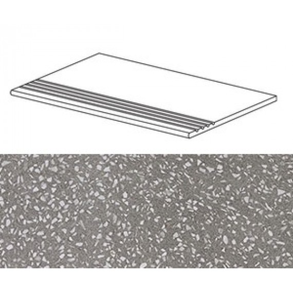 Ступени AUDE Marvel Terrazzo Grey Gradino Matt 30x60