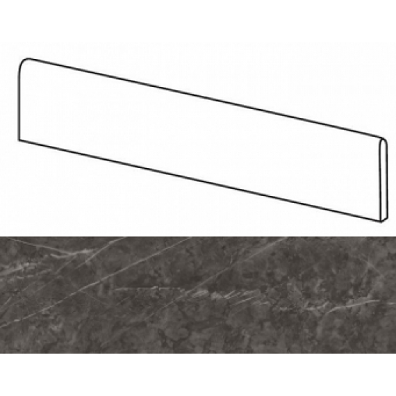 Керамогранит AVXX Marvel Grey Battiscopa Lappato 7,2x60